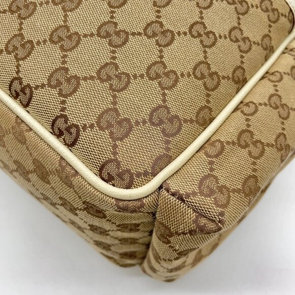 Gucci GG Canvas Sherry Line Beige/Ivory Shoulder Bag 329-050925 - Picture 10 of 16
